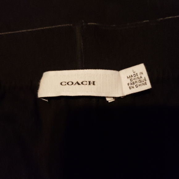 Coach Women’s Black Casual Lounge Pants w/ Silver “C” Logo Large NWOT - Picture 5 of 12